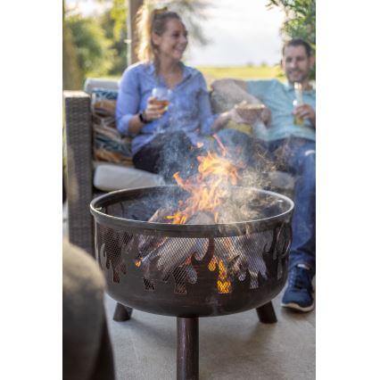 Feu de camp portatif au bois avec grille WILDFIRE d. 61 cm