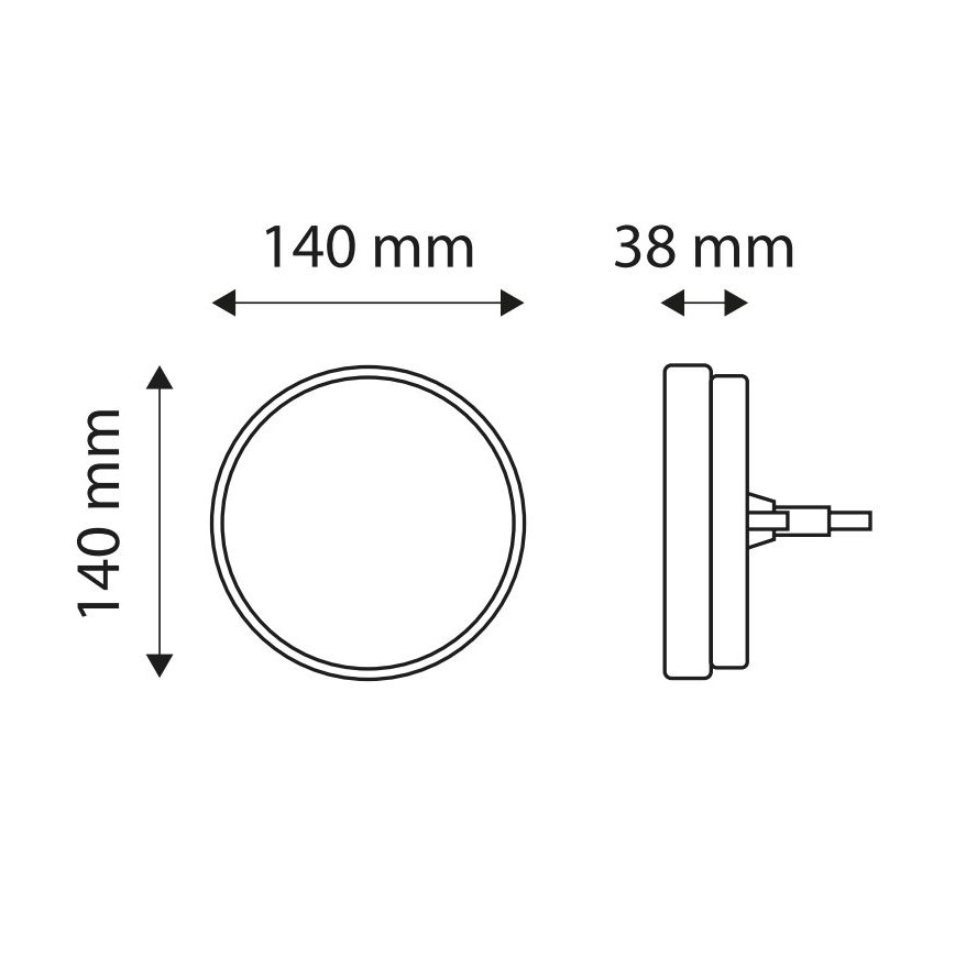 Feu de position multifonction LED MULTI LED/2,5W/12-24V IP67 rouge