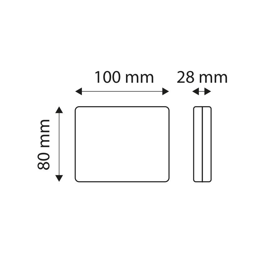 Feu de recul de voiture SINGLE LED/1W/12V IP67 argenté