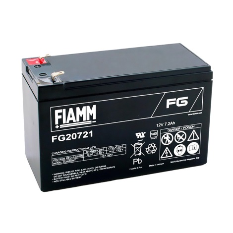 Fiamm FG20721 - Batterie au plomb 12V/7,2Ah/faston 4,7mm