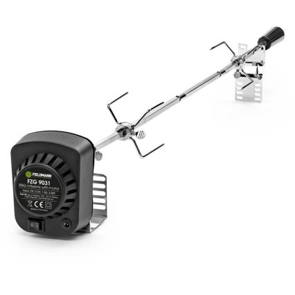 Fieldmann - Broche de rôtisserie motorisée 230V en acier inoxydable