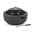 Fieldmann - Feu de camp portatif au bois avec grille anthracite