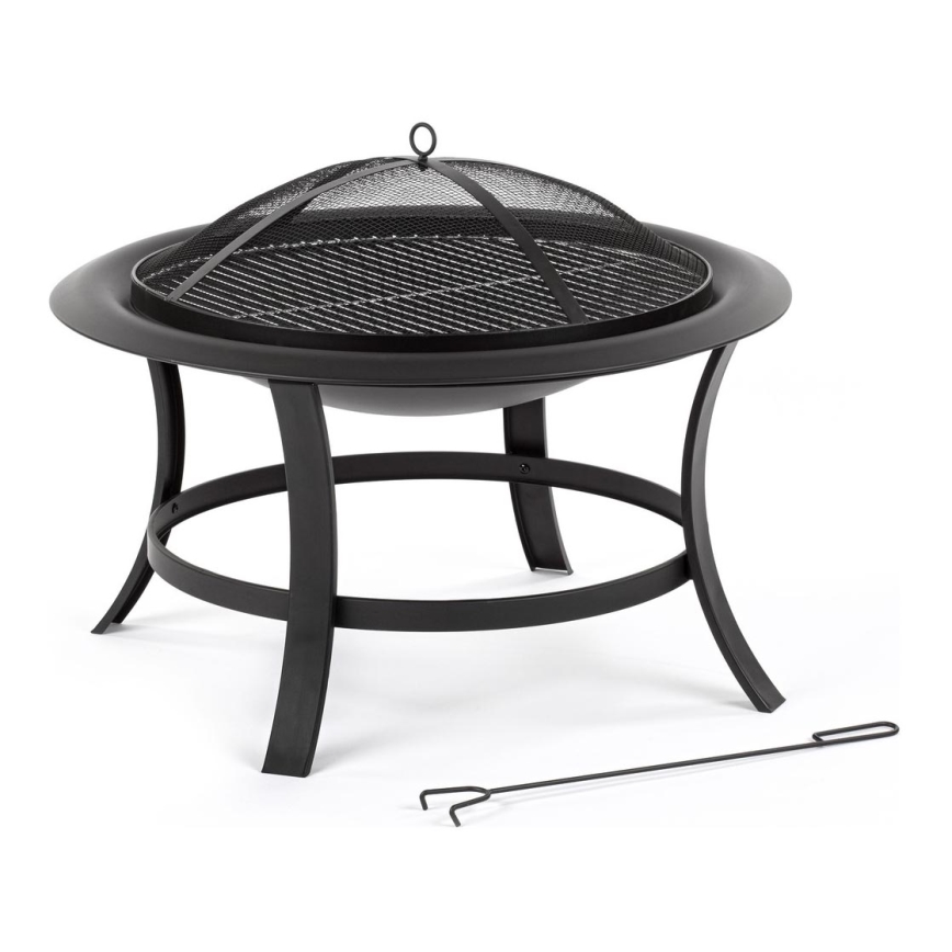 Fieldmann - Feu de camps portable circulaire avec une grille d. 74 cm