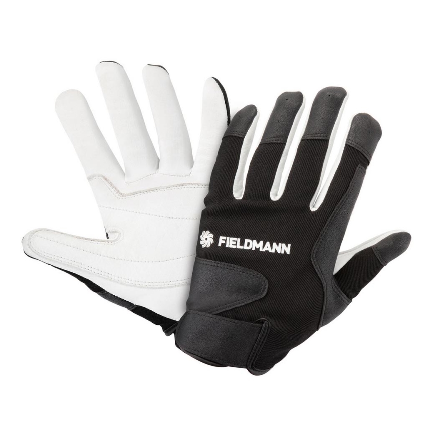 Fieldmann - Gants de travail noirs/blancs