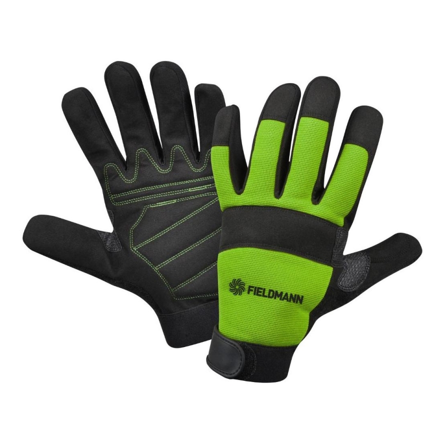 Fieldmann - Gants de travail XXL noir/vert