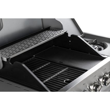 Fieldmann - Gril à gaz 5 brûleurs, finition chrome mat