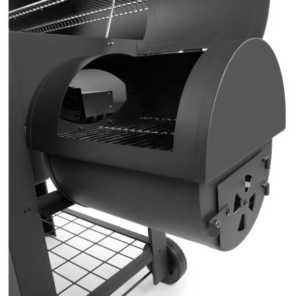 Fieldmann - Grill au charbon avec fumoir noir