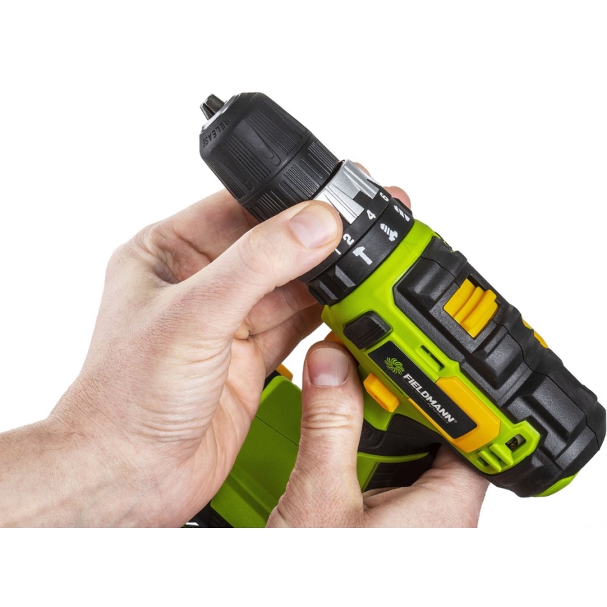 Fieldmann - Perceuse sans fil 2000 mAh 20V + station de charge rapide