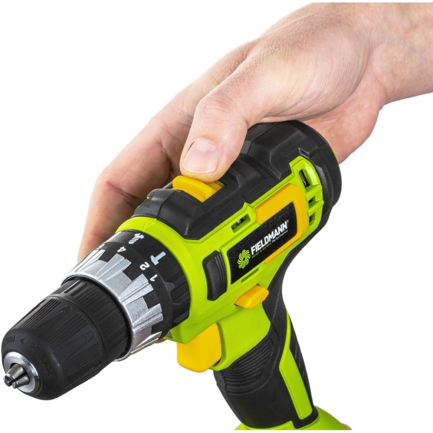 Fieldmann - Perceuse sans fil 2000 mAh 20V + station de charge rapide