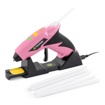 Fieldmann - Pistolet à colle chaude sans fil 4V 1500 mAh rose