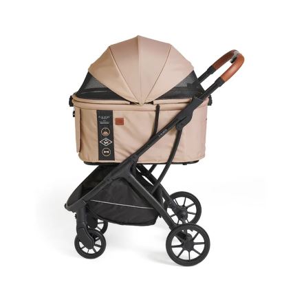 Fikago - Poussette pour chiens et chats AGILE HUGGY beige