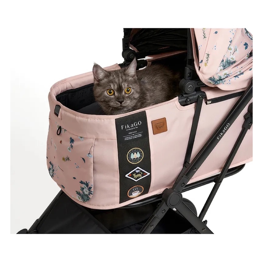 Fikago - Poussette pour chiens et chats FTG Fleur arctique