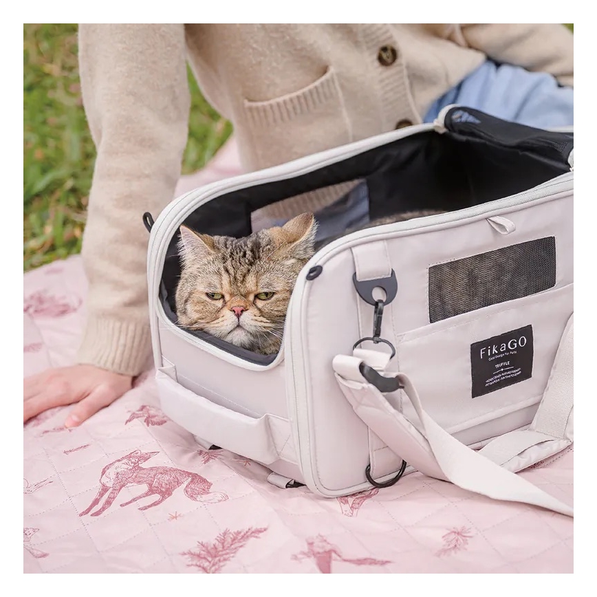 Fikago - Sac de transport pour chiens et chats TRUFFLE Fleur arctique