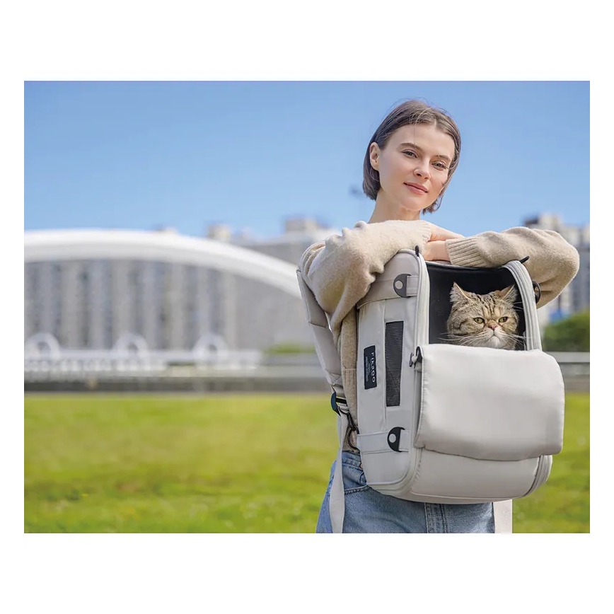 Fikago - Sac de transport pour chiens et chats TRUFFLE Fleur arctique