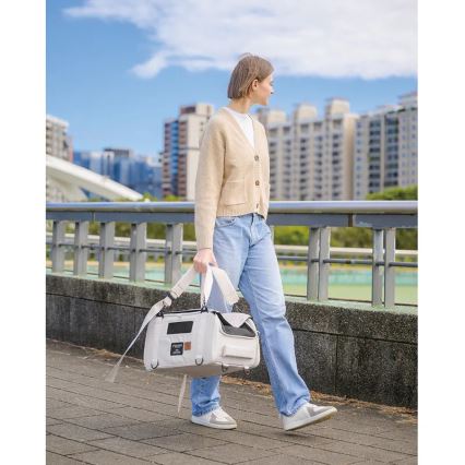 Fikago - Sac de transport pour chiens et chats TRUFFLE Fleur arctique