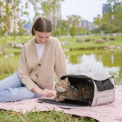 Fikago - Sac de transport pour chiens et chats TRUFFLE Fleur arctique