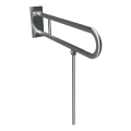 Fixation avec pied d'appui 10 x 80 cm inox/argenté