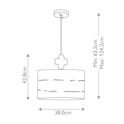 Flambeau - Suspension-barre FRAGMENT 1xE27/60W/230V