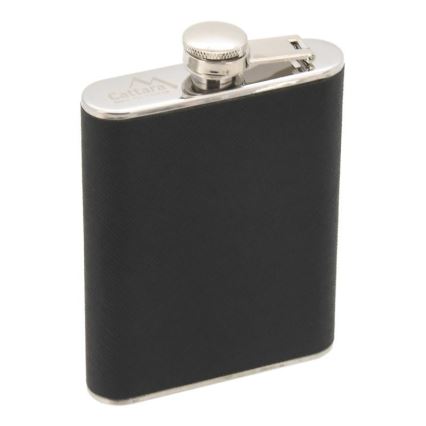 Flasque avec étui à cigares 175 ml noir