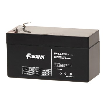 FUKAWA FW 1,2-12 U - Batterie plomb 12 V/1,2 Ah/cosse Faston 4,7 mm