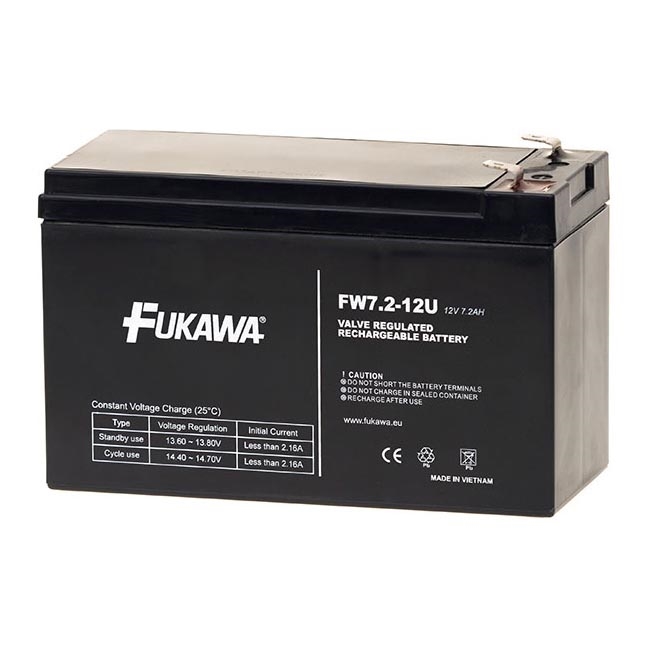 FUKAWA FW 7,2-12 F1U - Batterie au plomb 12V/7,2Ah/faston 4,7mm