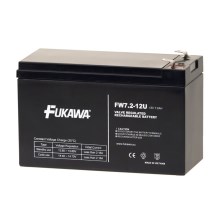 FUKAWA FW 7,2-12 F2U - Batterie au plomb 12V/7,2Ah/faston 6,3mm