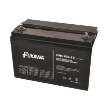 FUKAWA FWL 100-12 - Batterie au plomb 12V/100 Ah/culot M6