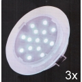 Fulgur 21072 - LOT 3x LED Spot encastrable salle de bain ELESPOT 1xLED/0,7W/230V IP44