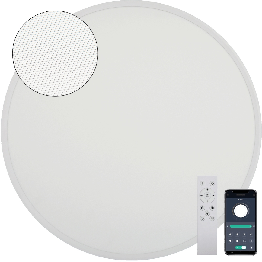 Fulgur s-43058 - Plafonnier LED dimmable NOMY LED/50W/230V 3000-6500K Ø 60 cm UGR19 IP40 Wi-Fi blanc + télécommande