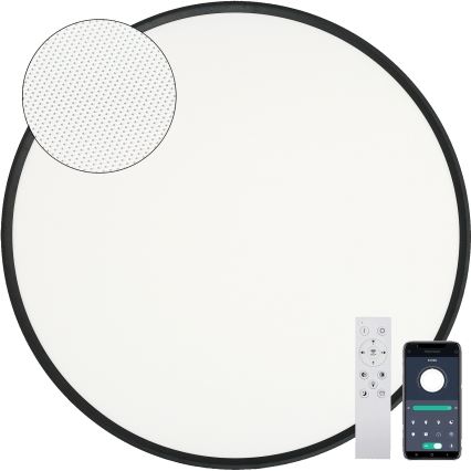 Fulgur s-43059 - Plafonnier LED dimmable NOMY LED/50W/230V 3000-6500K Ø 60 cm UGR19 IP40 Wi-Fi noir + télécommande
