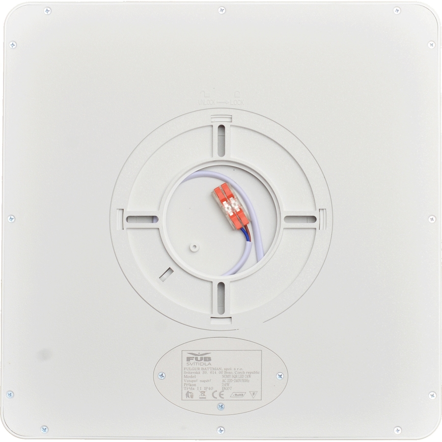 Fulgur s-43102 - Plafonnier LED NOMY LED/24W/230V 3000/4000/6500K IP40 30x30 cm blanc