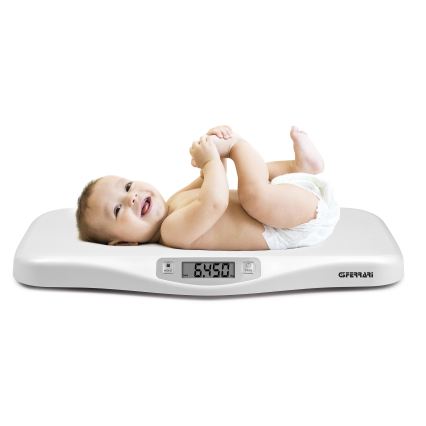 G3Ferrari G30021 - Pèse-bébé numérique jusqu'à 20 kg, 1x CR2032, blanc