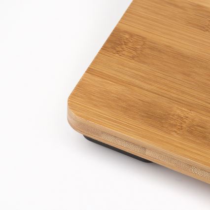 G3Ferrari G30042 - Pèse-personne numérique, fonctionne avec 2 piles AAA, plateau en bambou