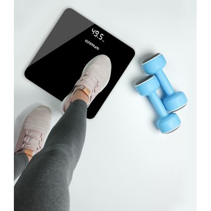 G3Ferrari G3005800 - Pèse-personne numérique, alimenté par 3 piles AAA, noir