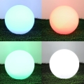 GARDEN BALL — Lampe solaire LED RGBW dimmable, 5 W / 3,7 V, 3000 K, IP54, batterie 2200 mAh, Ø 30 cm + télécommande