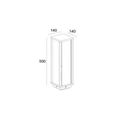 Gardino LX1463-500 - Lampadaire extérieur MELISSA 1xE27/15W/230V IP54