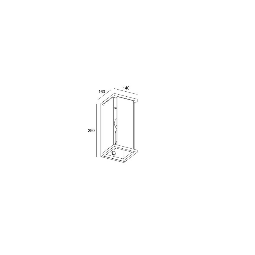 Gardino LX1465 - Luminaire extérieur avec détecteur MELISSA 1xE27/15W/230V IP54