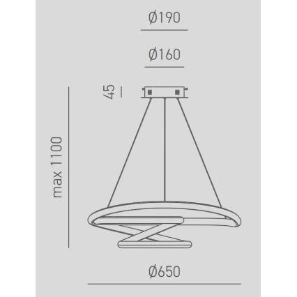 Gea Luce DIVA S G TITANIO - Suspension filaire à intensité variable DIVA LED/44W/230V gris