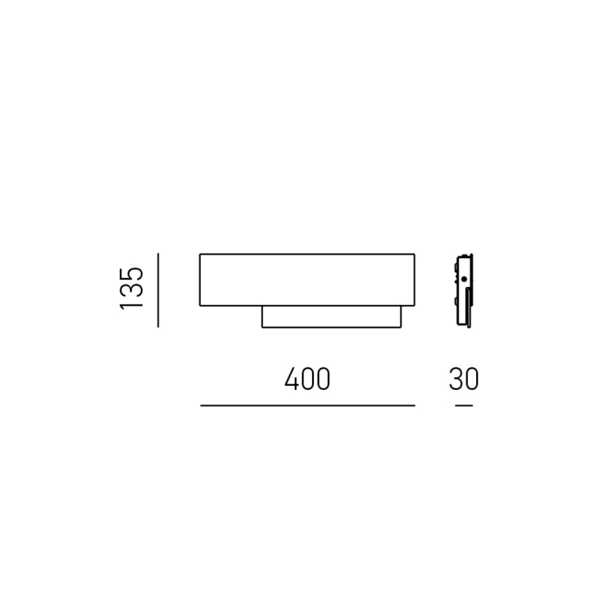 Gea Luce DOHA A P N - Applique murale LED DOHA LED/15W/230V 40 cm noir