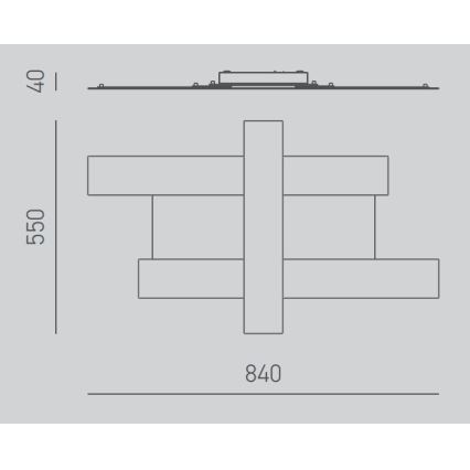 Gea Luce DOHA P M A - Plafonnier LED DOHA LED/40W/230V 84 cm chrome mat