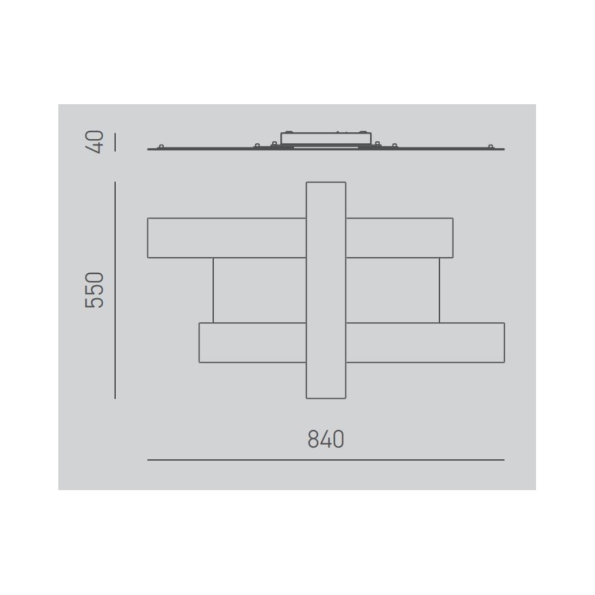 Gea Luce DOHA P M B - Plafonnier LED DOHA LED/40W/230V 84 cm blanc
