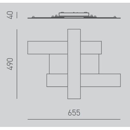 Gea Luce DOHA P P A - Plafonnier LED DOHA LED/30W/230V 65,5 cm chrome mat