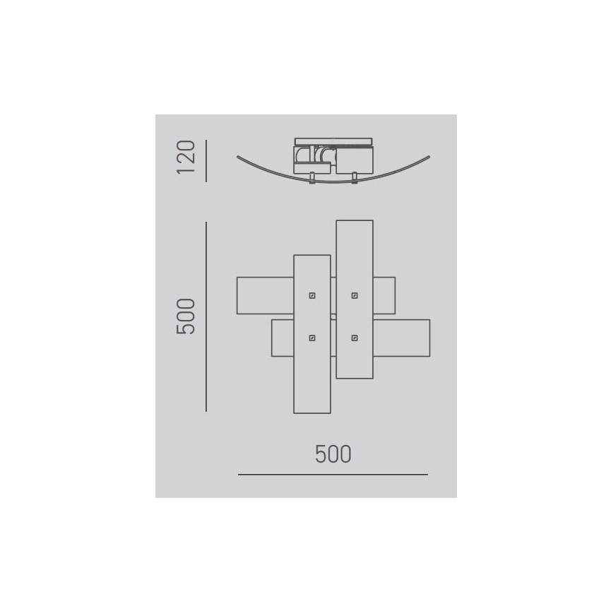 Gea Luce LARA P P oro - Plafonnier LARA 2xE27/52W/230V 50 cm doré