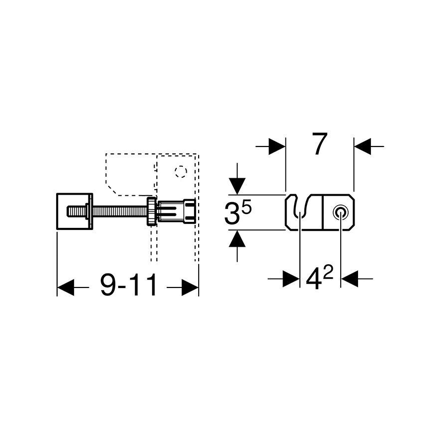 Geberit 111.013.00.1 - Kit Duofix pour installation pré-murale 9–11 cm