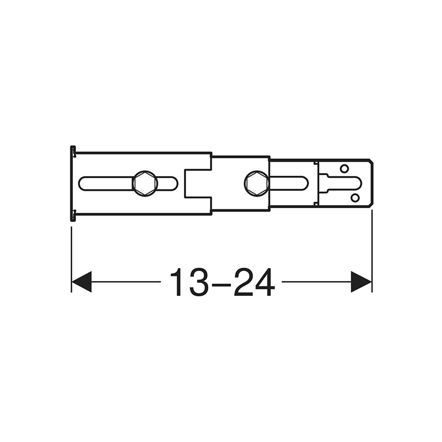 Geberit 111.064.00.1 - Kit de fixation pour pieds sur paroi arrière Duofix, 2 pièces