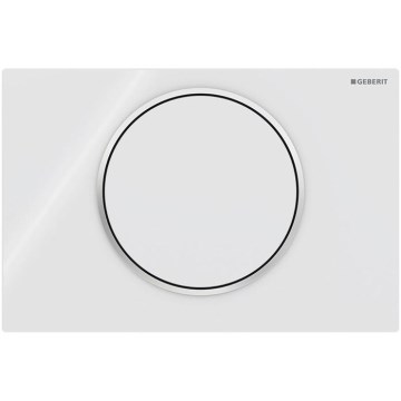 Geberit 115.758.KJ.5 - Plaque de commande Sigma10 24,6x16,4 cm blanc/chrome brillant