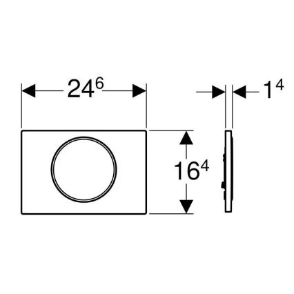 Geberit 115.758.KK.5 - Plaque de commande Sigma10 24,6x16,4 cm blanc/or