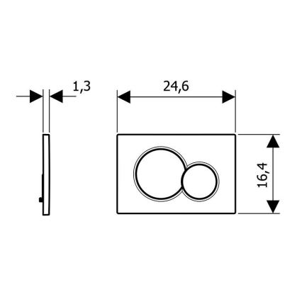 Geberit 115.770.DT.5 - Plaque de commande Sigma01 Round 24,6 x 16,4 cm, laiton