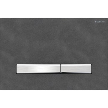 Geberit 115.788.JM.2 - Plaque de commande Sigma50 24,6x16,4 cm ardoise/chrome mat