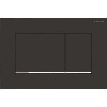 Geberit 115.883.14.1 - Plaque de commande Sigma30 24,6 x 16,4 cm noir/chrome brillant